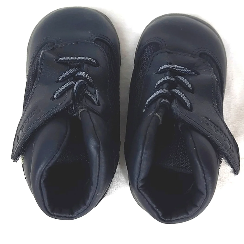 Timberland Baby Hightop Shoes Boots Sneakers Size 3 Black Leather Toddler